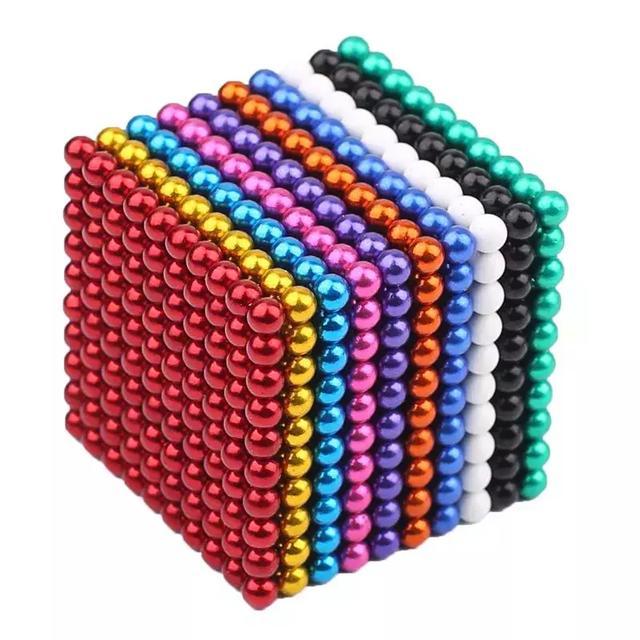 High quality large ten color 5mm 1000 pieces colorful magnet balls magnetic toys buckyball