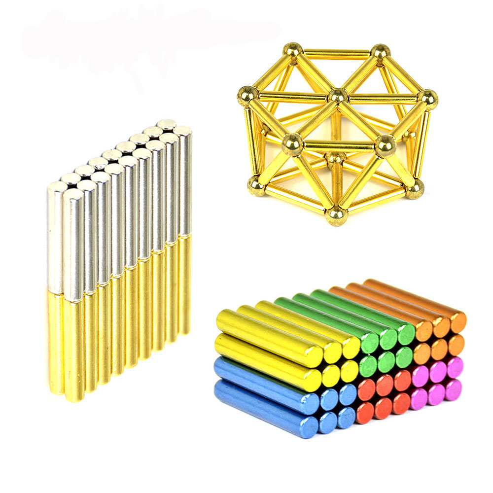 Most popular product magnetic sticks rods with steel balls children educational toy
